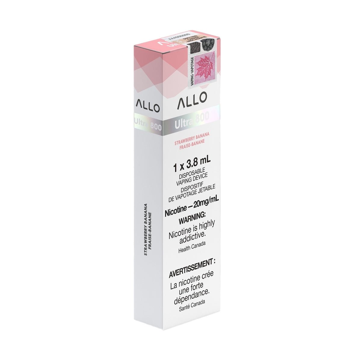 allo ultra 800 puff disposable vape packaging 20mg strawberry banana.jpg