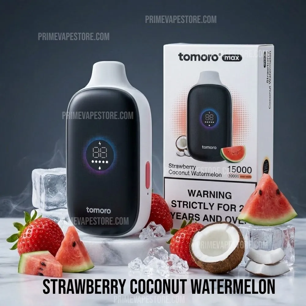 tomoro 15000 puffs strawberry coconut watermelon.webp